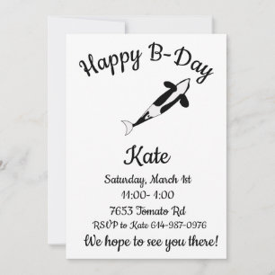 Happy B-day Orka Whale Kaart