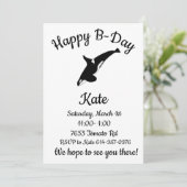 Happy B-day Orka Whale Kaart (Staand voorkant)