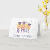 Happy Baa-lated Birthday Sheep Kaart (Gele Bloem)