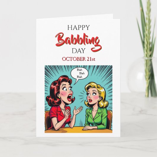 Happy Babbling Day | October 21st Kaart (Voorkant)