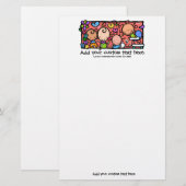 Happy Babies kleurrijke kantoorbenodigdheden Briefpapier (Voorkant / Achterkant)