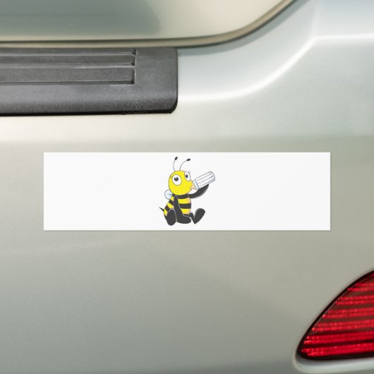 Happy Baby bee Drink melk Bumpersticker (Op auto)