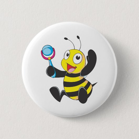 Happy Baby bee Ronde Button 5,7 Cm (Voorkant)