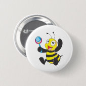 Happy Baby bee Ronde Button 5,7 Cm (Voorkant /achterkant)
