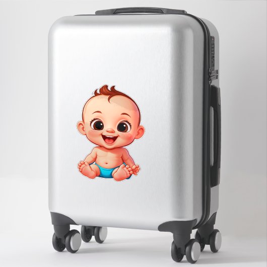 Happy Baby Cartoon Sticker (Koffer)