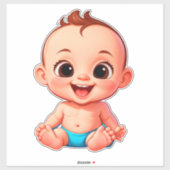 Happy Baby Cartoon Sticker (Vel)