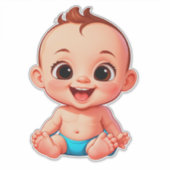 Happy Baby Cartoon Sticker (Voorkant)