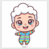 Happy Baby Cartoon Sticker (Vel)