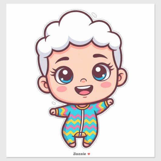 Happy Baby Cartoon Sticker (Vel)