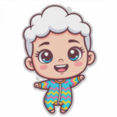 Happy Baby Cartoon Sticker (Voorkant)