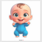 Happy Baby Cartoon Sticker (Vel)