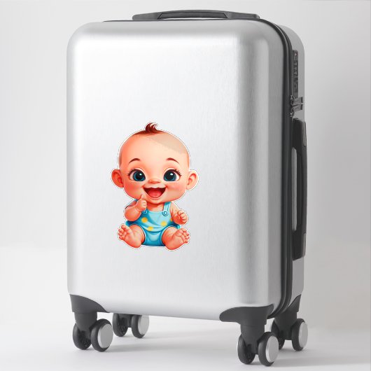Happy Baby Cartoon Sticker (Koffer)