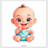 Happy Baby Cartoon Sticker (Vel)