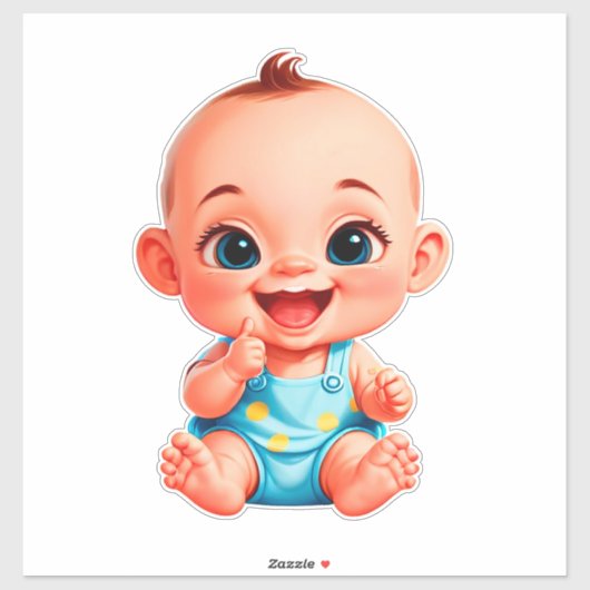 Happy Baby Cartoon Sticker (Vel)