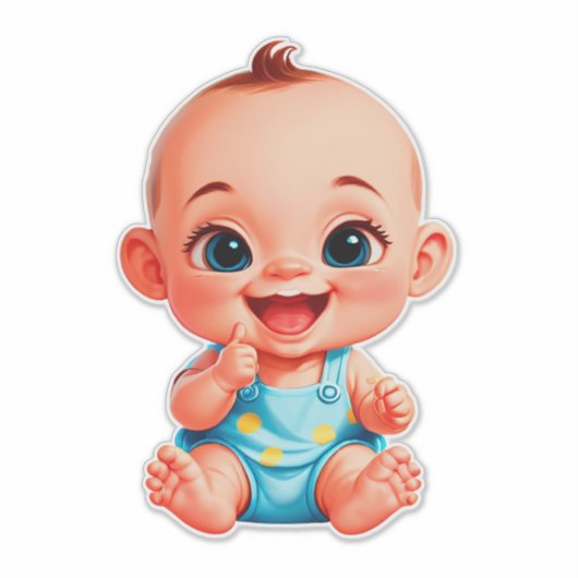 Happy Baby Cartoon Sticker (Voorkant)