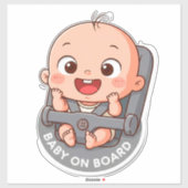 Happy Baby Cartoon Sticker (Vel)