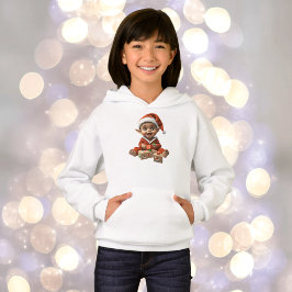 Happy Baby Christmas Elf Girl's Hoodie