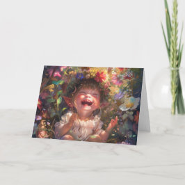 Happy Baby digitale kunst Bedankkaart