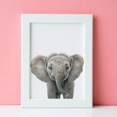 Happy Baby Elephant Nursery Oerwoud Safari Poster