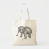 Happy Baby Elephant Tote Bag (Voorkant)