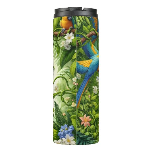 Happy Baby Gorilla Swinging in het Oerwoud Thermosbeker (Achterkant)