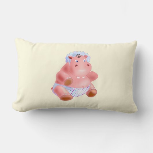 Happy Baby Hippo Pillow Kussen (Voorkant)