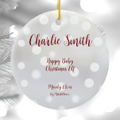 Happy Baby Kerst Elf Keramisch Ornament