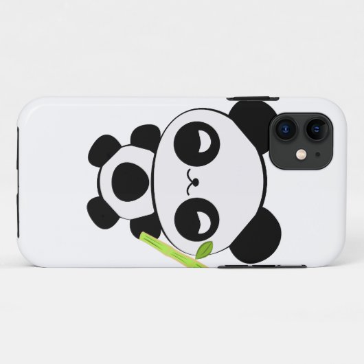 Happy Baby Panda iPhone Case (Achterkant (horizontaal))