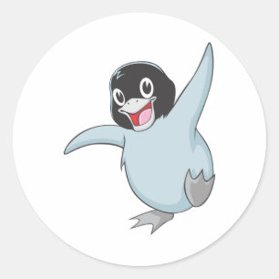 Happy Baby Penguin Ronde Sticker