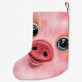 Happy Baby Pig Funny Christmas Stocking - Glimlach Kleine Kerstsok (Achterkant)