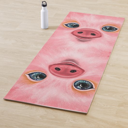 Happy Baby Pig Funny Yoga Mat - Glimlach (In situ)