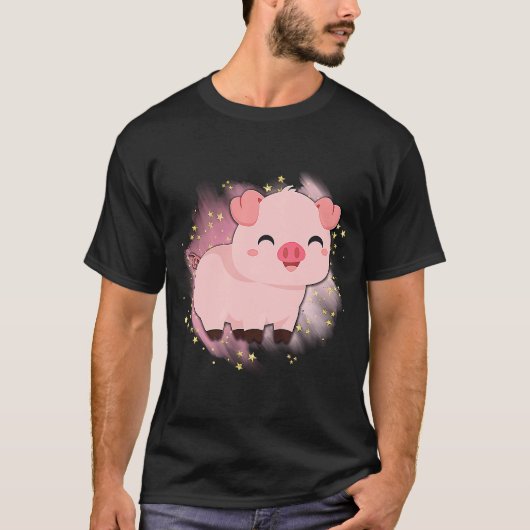 Happy Baby Piggy National Pig Day T-shirt (Voorkant)