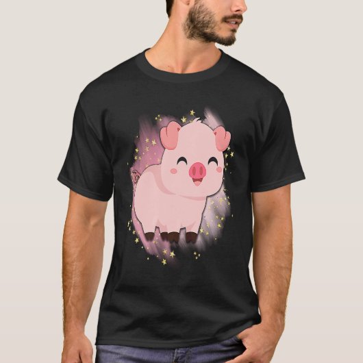 Happy Baby Piggy National Pig Day T-shirt (Voorkant)