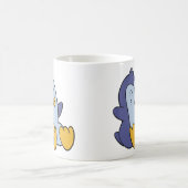 Happy Baby pinguin | achtergrondkleur kiezen Koffiemok (Center)