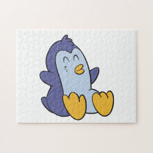 Happy Baby pinguin   achtergrondkleur kiezen Legpuzzel