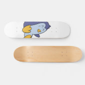 Happy Baby pinguin | achtergrondkleur kiezen Persoonlijk Skateboard (Horizontaal)