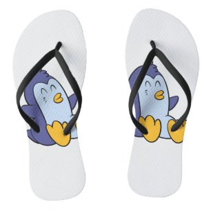 Happy Baby pinguin   achtergrondkleur kiezen Teenslippers