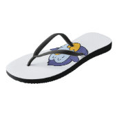 Happy Baby pinguin | achtergrondkleur kiezen Teenslippers (Schuin)