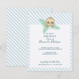 Happy Baby Sloth Baby shower Kaart