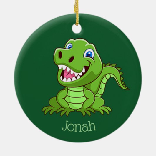 Happy Baby T-Rex Dinosaur Ornament (Achterkant)