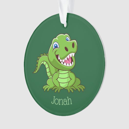 Happy Baby T-Rex Dinosaur Ornament (voorkant)