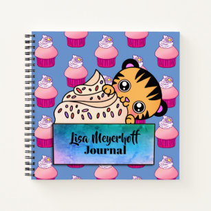 Happy Baby Tijger Bijten Regenboog Strooi Cupcake Notitieboek