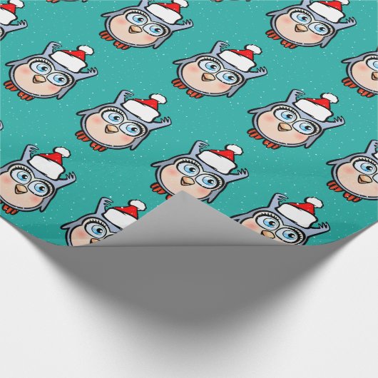 Happy Baby Uil met kerst Pet Cadeaupapier (Hoek)