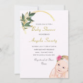 Happy BabyGirl Douche Uitnodiging (Voorkant)