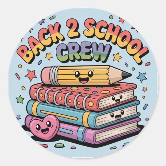 Happy Back 2 schoolpersoneel Ronde Sticker (Voorkant)