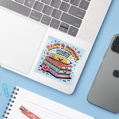 Happy Back 2 schoolpersoneel Sticker (Laptop met iPhone)