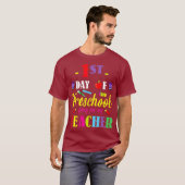 Happy Back School 1e dag van de kleuterschool bidd T-shirt (Voorkant volledig)