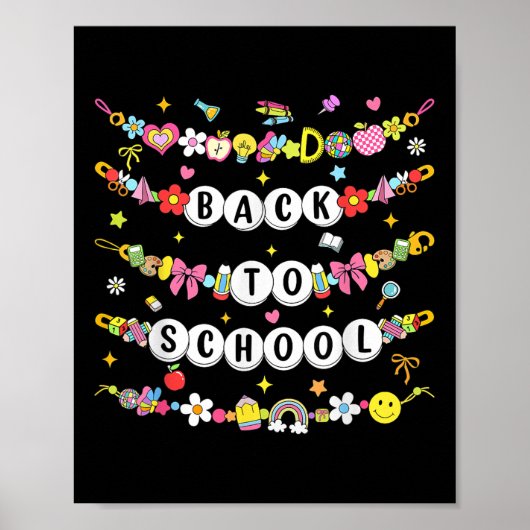 Happy Back To School Bracelet First Day Of School Poster (Voorkant)