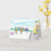 Happy Back-to-School Rats Card Kaart (Gele Bloem)