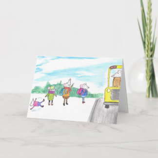 Happy Back-to-School Rats Card Kaart